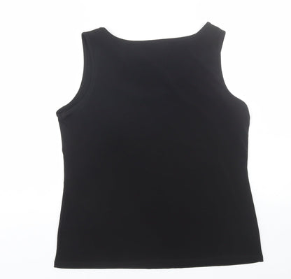 Womens UK Size 16 Preworn Black Basic Tank