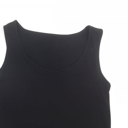 Womens UK Size 16 Preworn Black Basic Tank