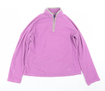 Rare Species Womens Purple  Fleece Pullover Sweatshirt Size 14