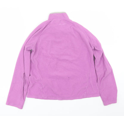 Rare Species Womens Purple  Fleece Pullover Sweatshirt Size 14
