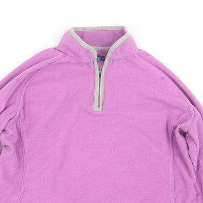 Rare Species Womens Purple  Fleece Pullover Sweatshirt Size 14