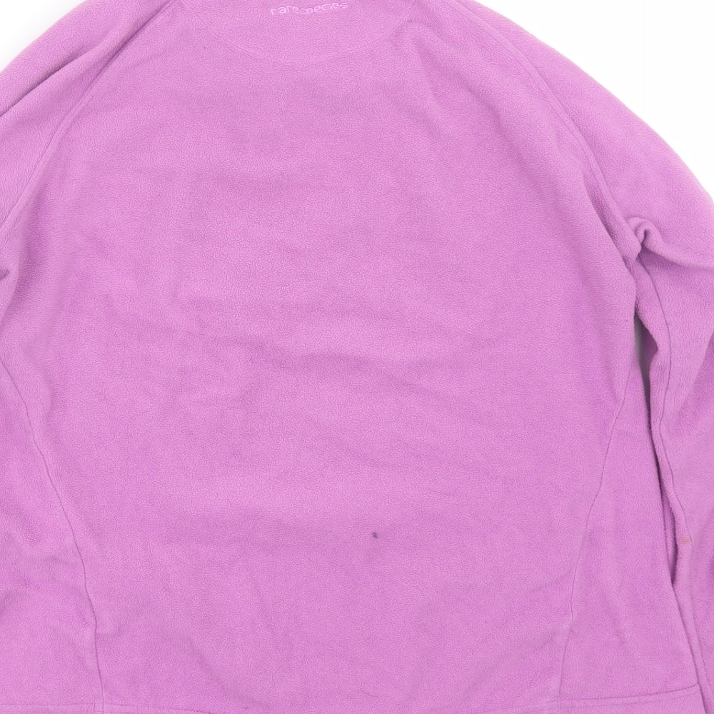 Rare Species Womens Purple  Fleece Pullover Sweatshirt Size 14
