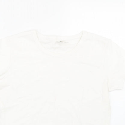 Womens UK Size L Fruit of the Loom White Basic T-Shirt