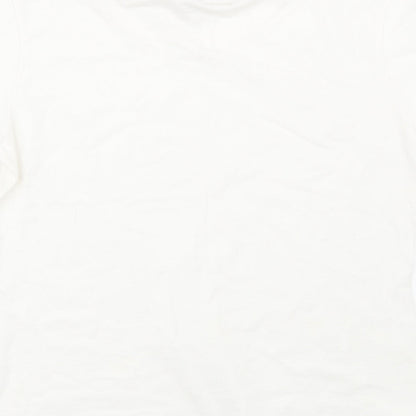 Womens UK Size L Fruit of the Loom White Basic T-Shirt