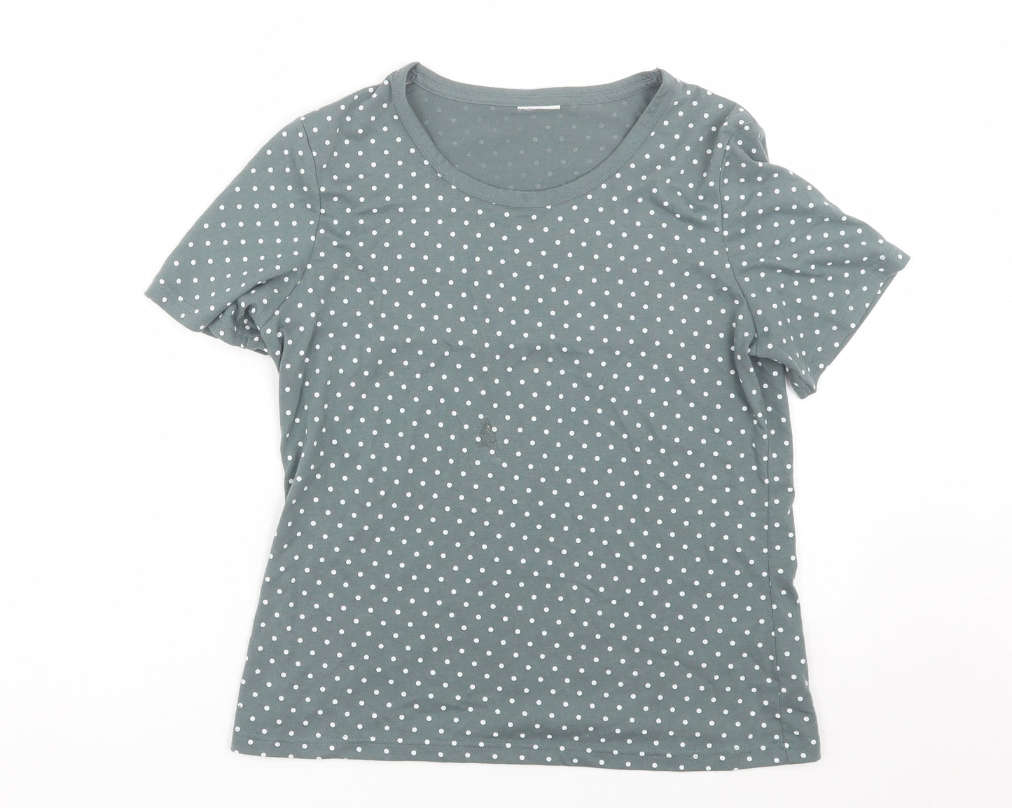 Womens UK Size 10 Preworn Grey Basic T-Shirt