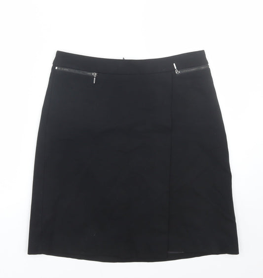 M&Co Womens Black   Mini Skirt Size 10