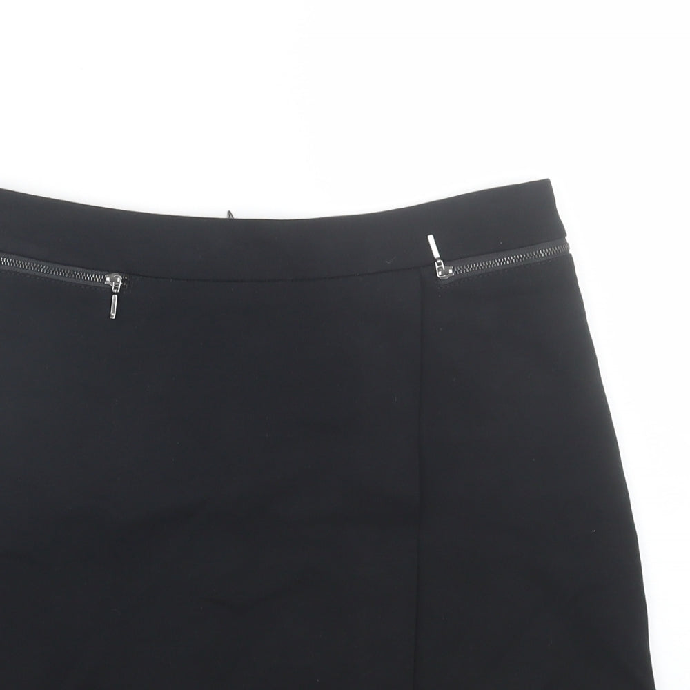 M&Co Womens Black   Mini Skirt Size 10