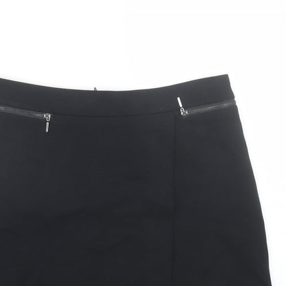 M&Co Womens Black   Mini Skirt Size 10