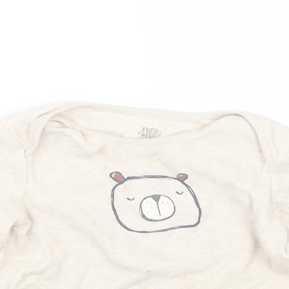 F&F Baby Beige   Cami Pyjama Top Size 18-24 Months  - Bear