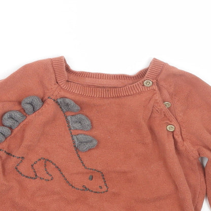 TU Baby Brown   Pullover Jumper Size 12-18 Months  - dinosaur
