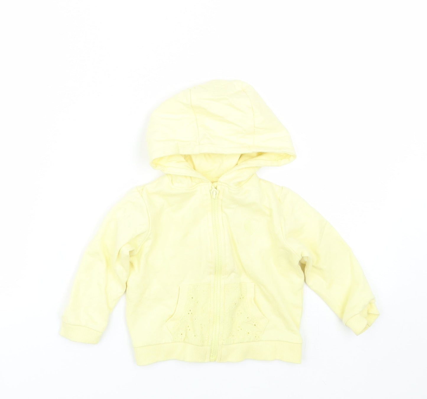 Lullaby Girls Yellow   Full Zip Jumper Size 9-12 Months