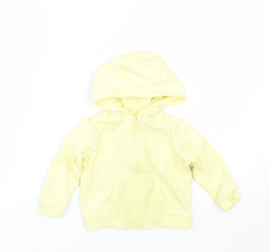 Lullaby Girls Yellow   Full Zip Jumper Size 9-12 Months