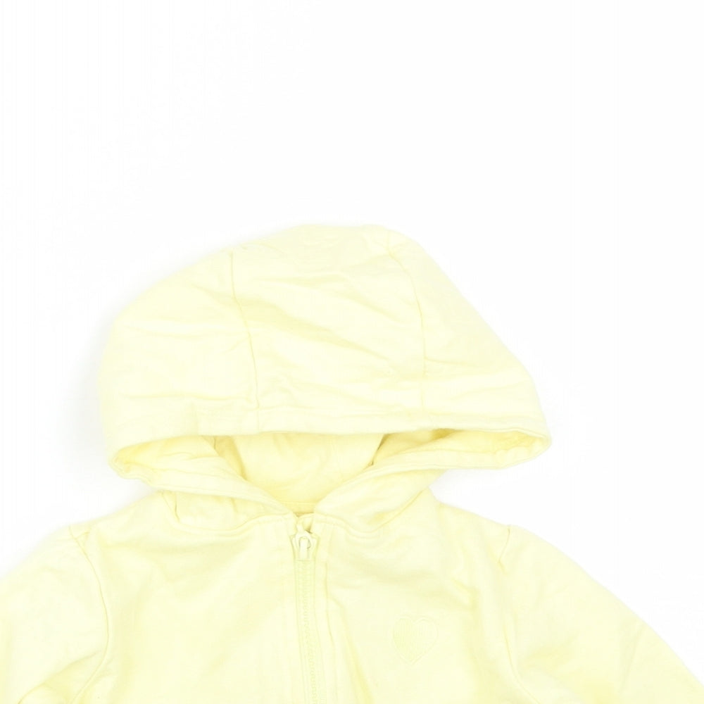 Lullaby Girls Yellow   Full Zip Jumper Size 9-12 Months