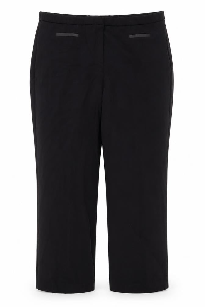Front view of Magi women’s black trousers, size UK 26, 31-inch leg