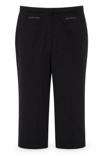 Front view of Magi women’s black trousers, size UK 26, 31-inch leg