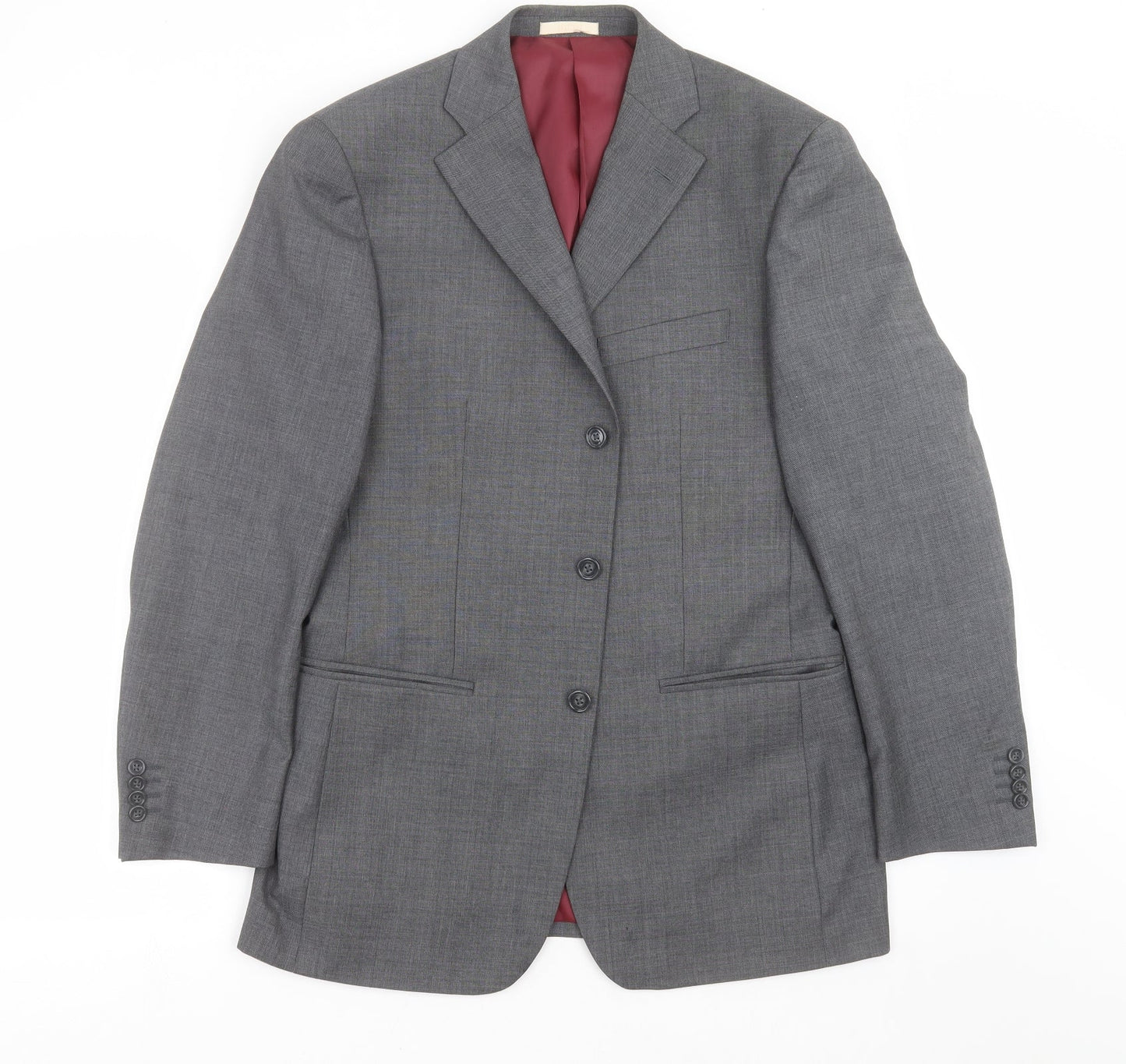 Mens UK Size 38 GREENWOODS Regular Grey Suit Jacket