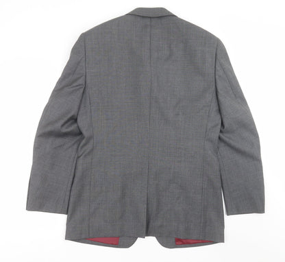 Mens UK Size 38 GREENWOODS Regular Grey Suit Jacket