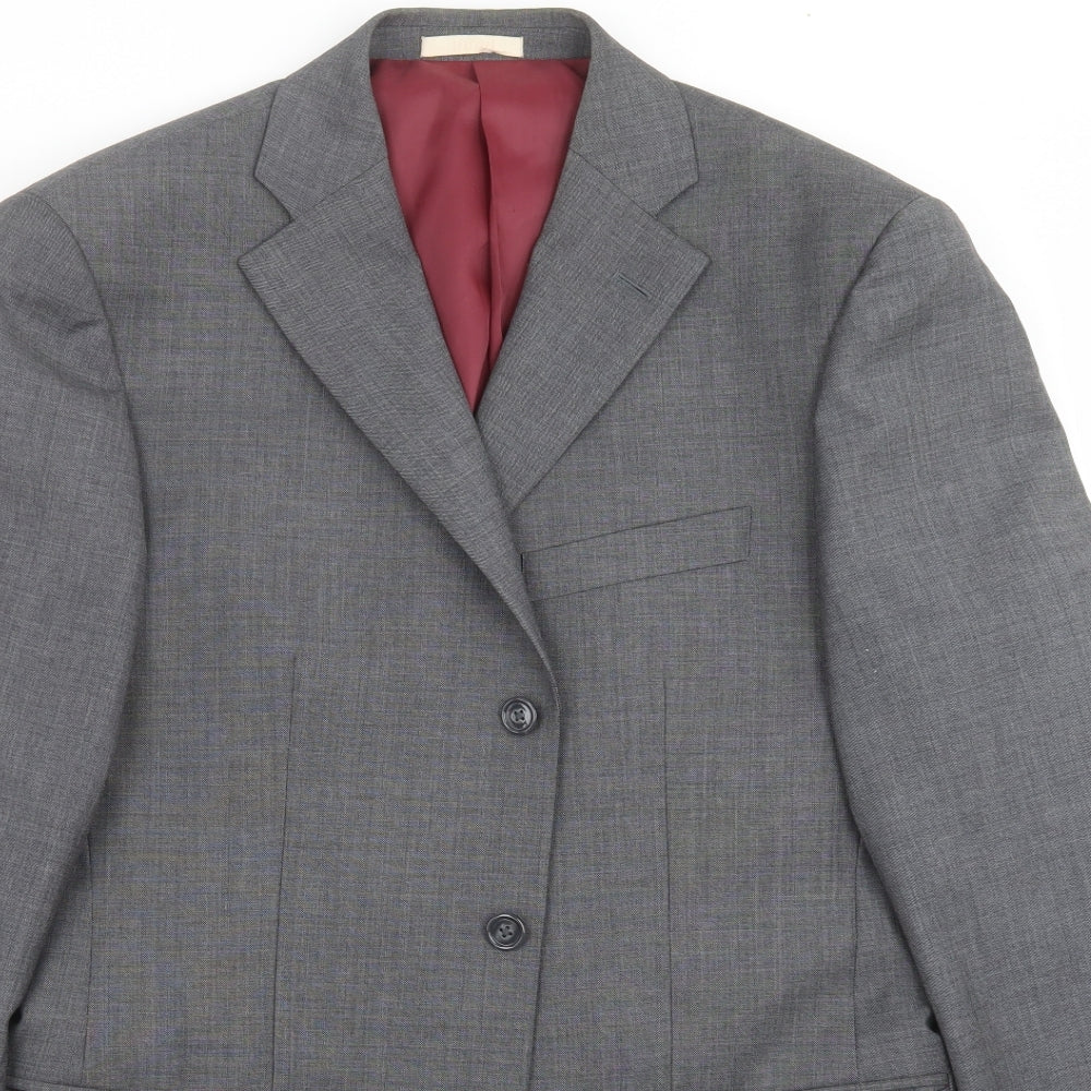 Mens UK Size 38 GREENWOODS Regular Grey Suit Jacket