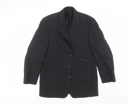 Mens UK Size 38 Tom English Regular Black Suit Jacket