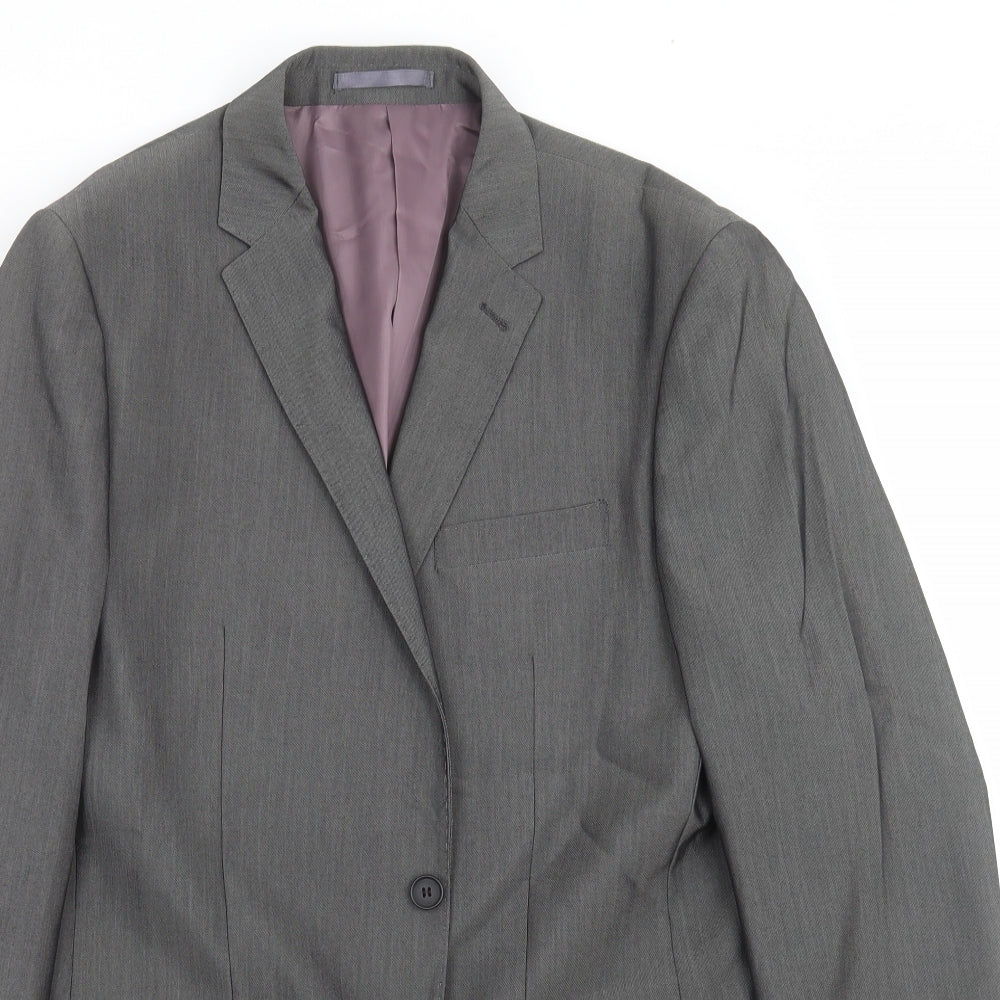 Aspen & Court Mens Grey   Jacket Suit Jacket Size 40