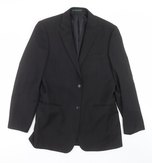 Mens UK Size 36 GREENWOODS Regular Black Suit Jacket