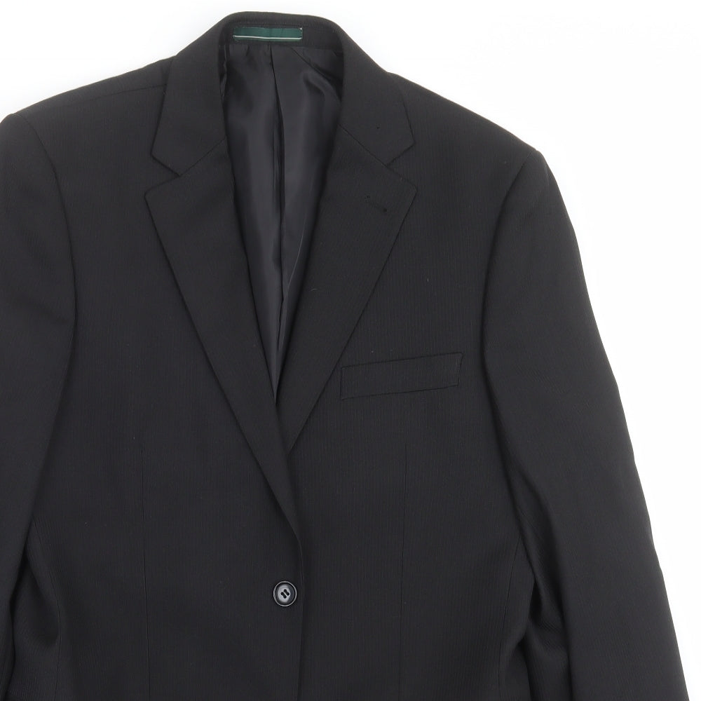 Mens UK Size 36 GREENWOODS Regular Black Suit Jacket