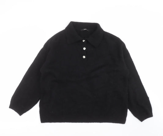 George Womens Black  Knit Pullover Jumper Size S