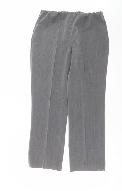 Womens UK Size 12 Preworn Regular Fit  Grey Trousers
