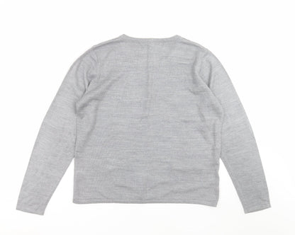 Womens UK Size S Classic Grey Pullover Jumper