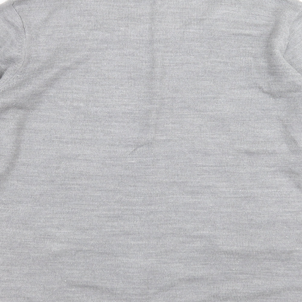 Womens UK Size S Classic Grey Pullover Jumper