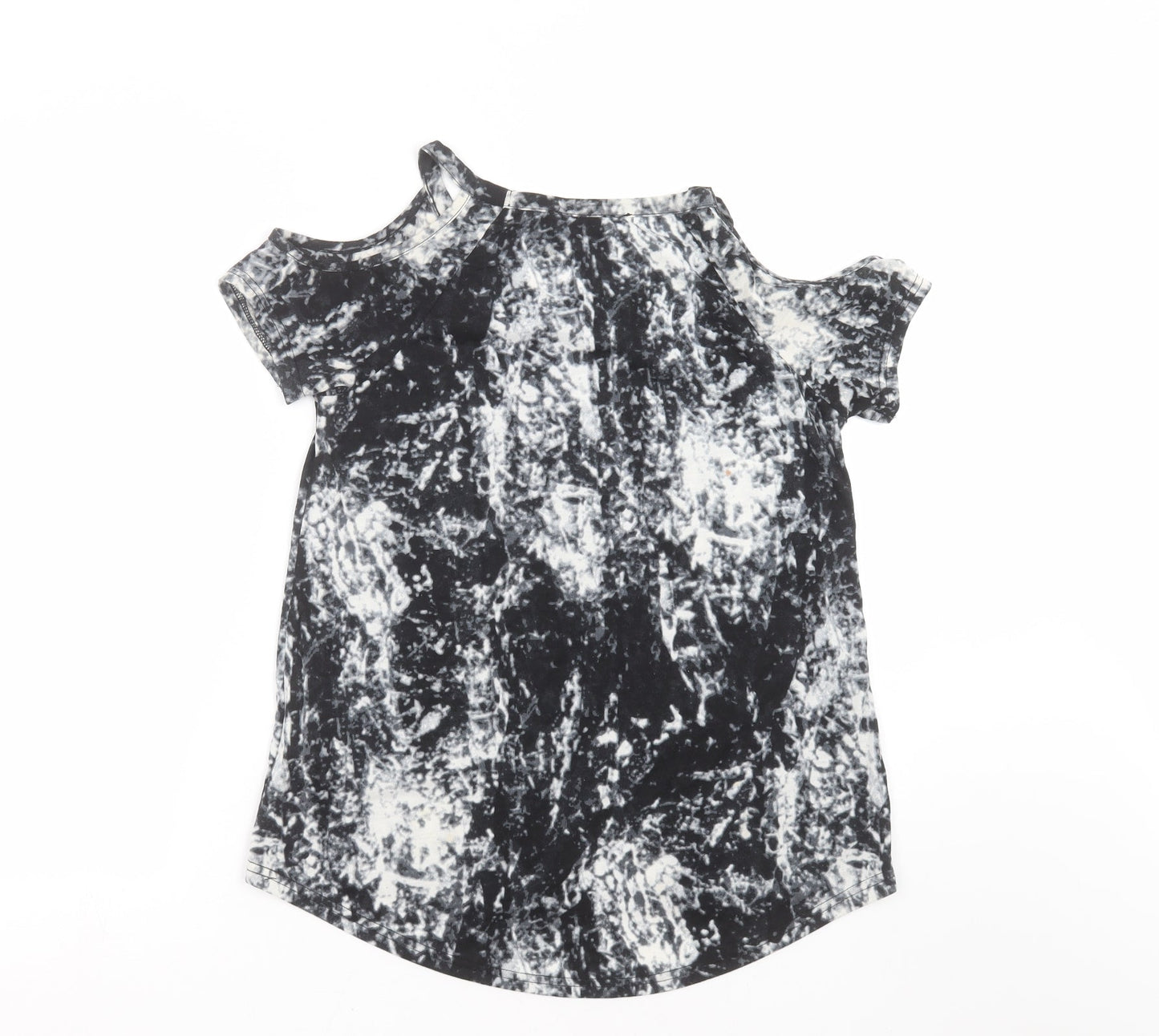 Primark Womens Beige   Basic T-Shirt Size 6  - cold shoulder