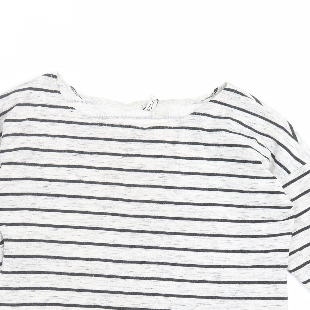 Womens UK Size S Divided by H&M Grey Pullover Sweatshirt