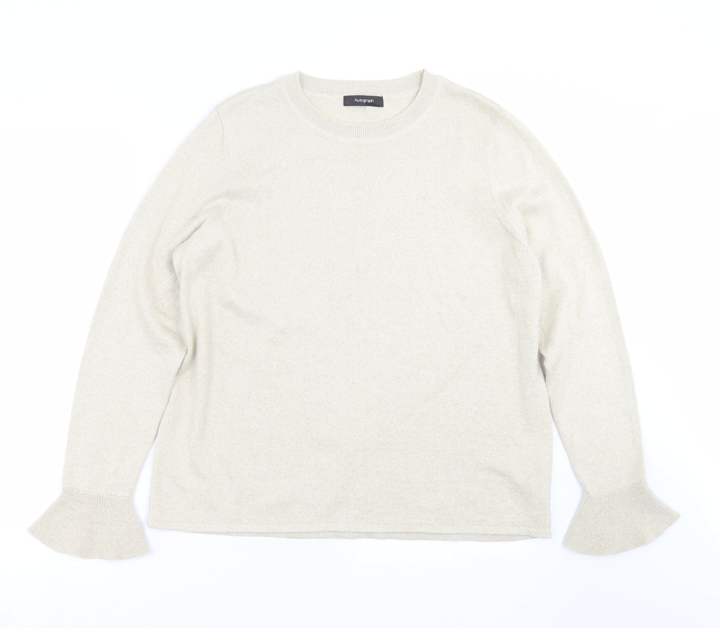 Womens UK Size 16 Marks and Spencer Gold Pullover Jumper