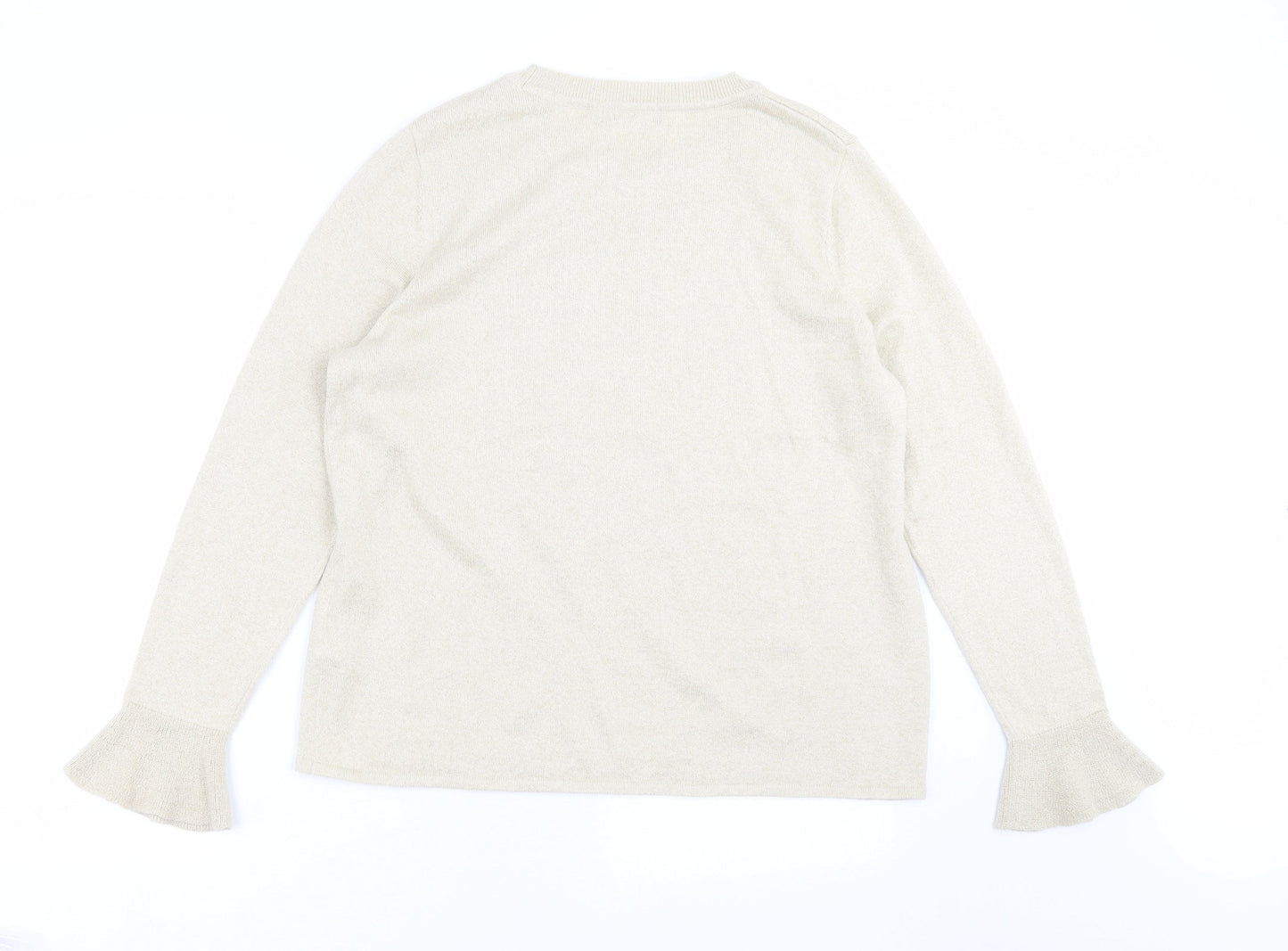 Womens UK Size 16 Marks and Spencer Gold Pullover Jumper