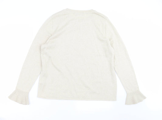 Womens UK Size 16 Marks and Spencer Gold Pullover Jumper