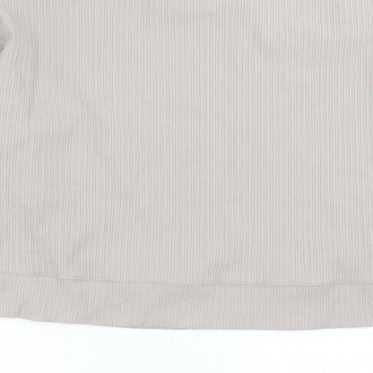 H&M Womens Grey Striped  Pullover Sweatshirt Size S  - cropped