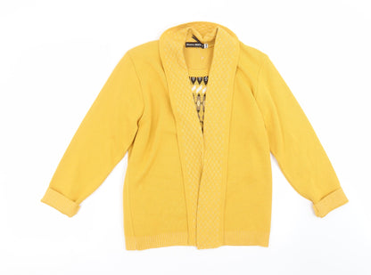 Womens UK Size S Emma Morgan Yellow Pullover Jumper