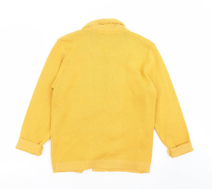 Womens UK Size S Emma Morgan Yellow Pullover Jumper