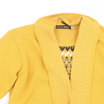 Womens UK Size S Emma Morgan Yellow Pullover Jumper