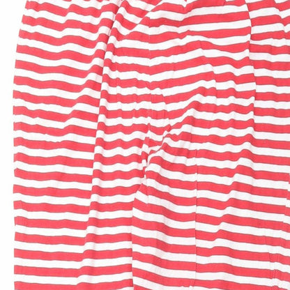 Preworn Womens Red Striped   Pyjama Pants Size 12