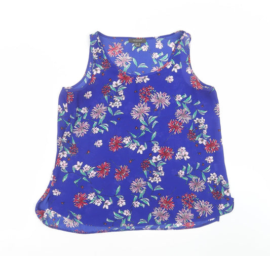 Primark Womens Blue Floral  Basic Blouse Size 16