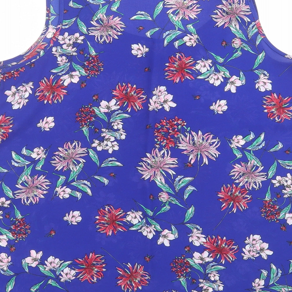 Primark Womens Blue Floral  Basic Blouse Size 16