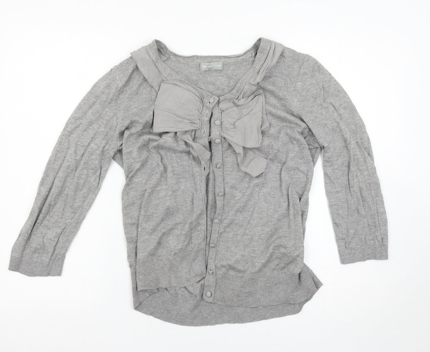 Womens UK Size 18 Marks and Spencer Grey Cardigan Jumper