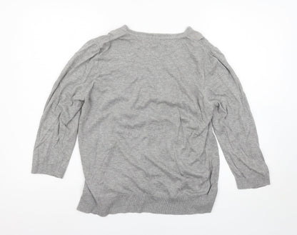 Womens UK Size 18 Marks and Spencer Grey Cardigan Jumper