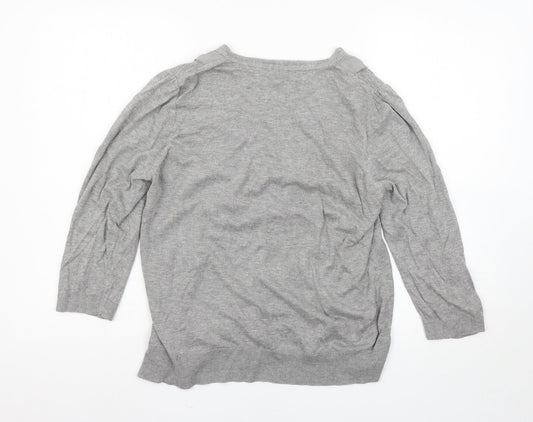 Womens UK Size 18 Marks and Spencer Grey Cardigan Jumper