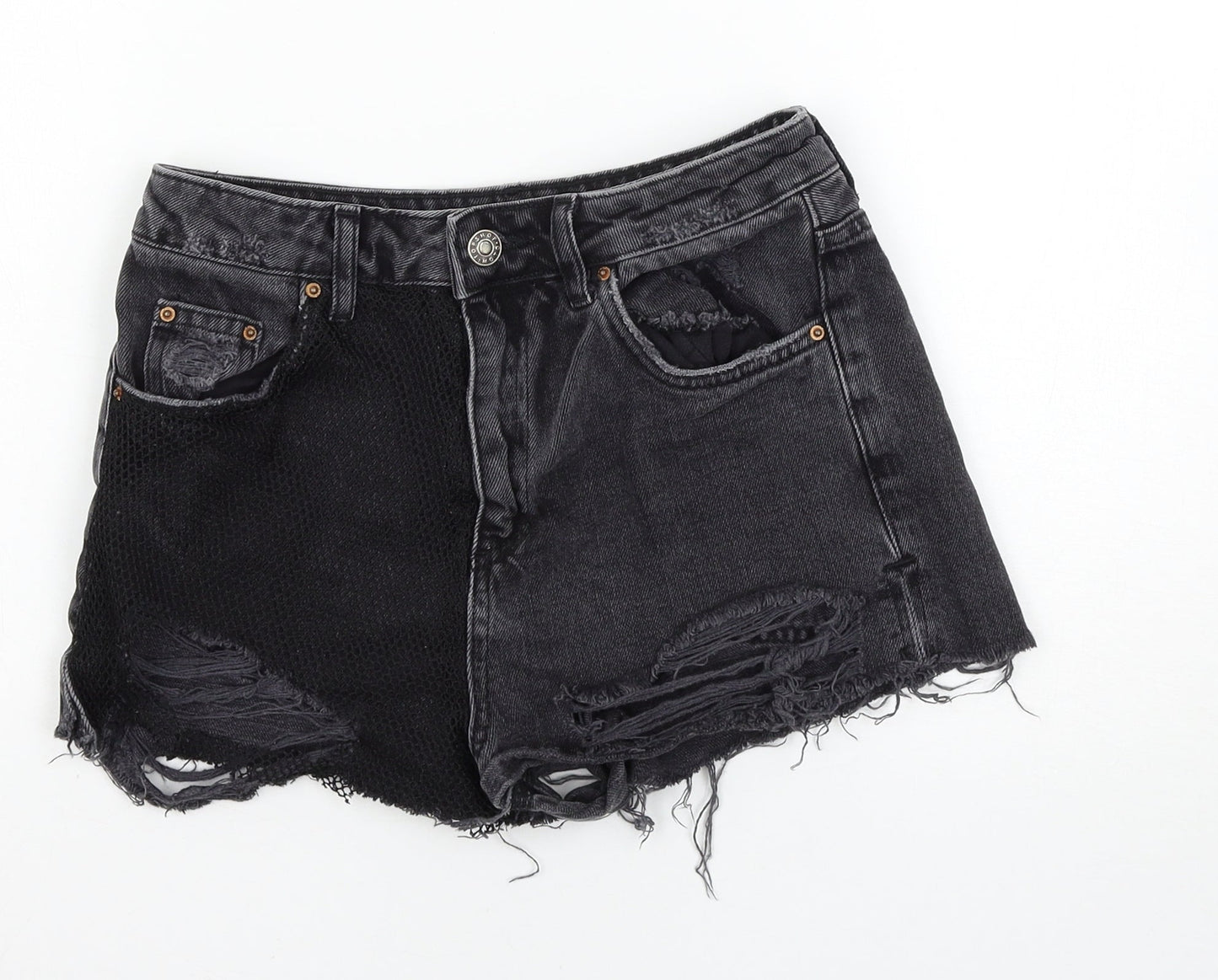 Topshop Womens Black   Mom Shorts Size 8