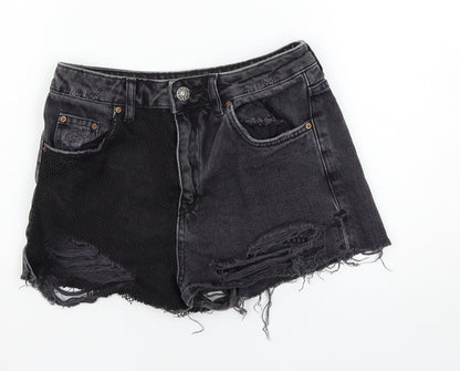 Topshop Womens Black   Mom Shorts Size 8