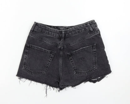 Topshop Womens Black   Mom Shorts Size 8