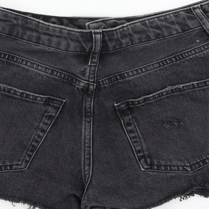 Topshop Womens Black   Mom Shorts Size 8