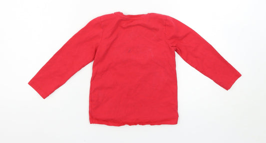 Nutmeg Girls Red   Basic T-Shirt Size 3-4 Years